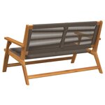 vidaXL Banc de jardin Gris 76x122x73 cm en bois massif d'acacia