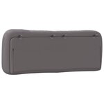 vidaXL Coussin de tête de lit gris 140 cm similicuir