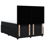 vidaXL Sommier à lattes de lit avec matelas Noir 140x190 cm Velours