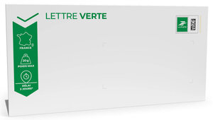 Prêt-à-Poster - Lettre Verte - 20g - Format DL - Enveloppe à l'unité