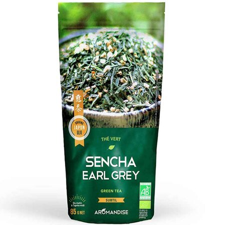 Thé Vert Bio Japonais Sencha Earl Grey 85 g