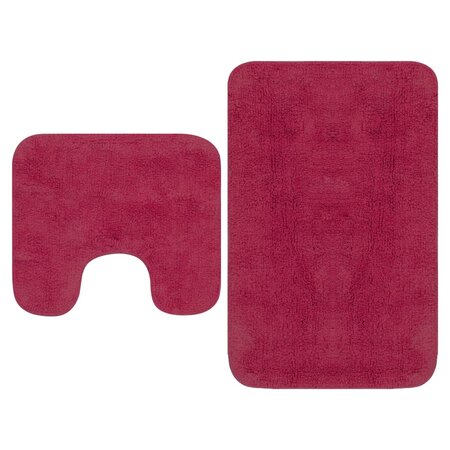 vidaXL Tapis de salle de bain 2 Pièces Tissu Fuchsia