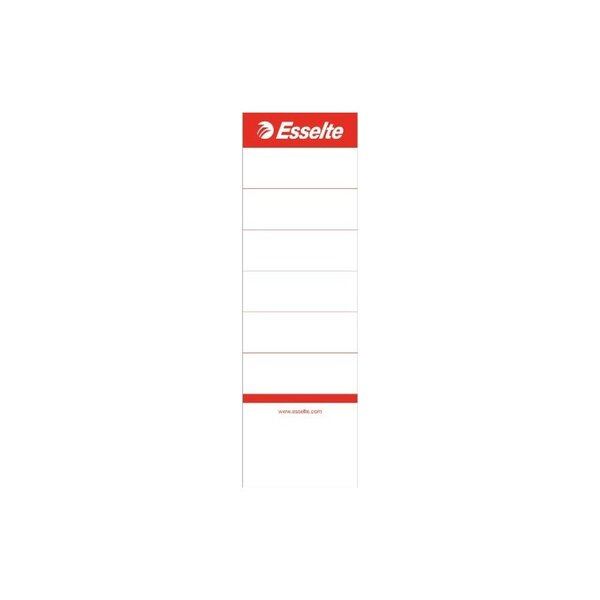 Esselte 10 X Etiquette pour dos de classeur, 60 x 190 mm, blanc