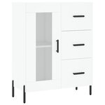 vidaXL Buffet haut Blanc 69 5x34x180 cm Bois d'ingénierie