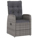 vidaXL Ensemble à manger d'extérieur 9Pièces coussins Résine tressée Gris