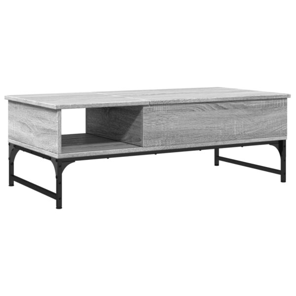 vidaXL Table basse sonoma gris 100x50x35 cm bois d'ingénierie et métal