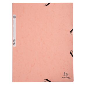 Chemise À Élastiques Carte Lustrée 400g/m2 Aquarel - A4 - Corail - Exacompta