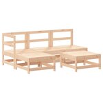 vidaXL Salon de jardin 5 Pièces bois massif de pin