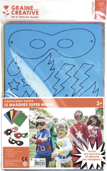 Sachet De 12 Loups Super Heros En Caoutchouc Souple