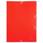 Chemise À Élastique 3 Rabats Polypropylène 4/10e Opaque Eco - A4 - Rouge - X 30 - Exacompta