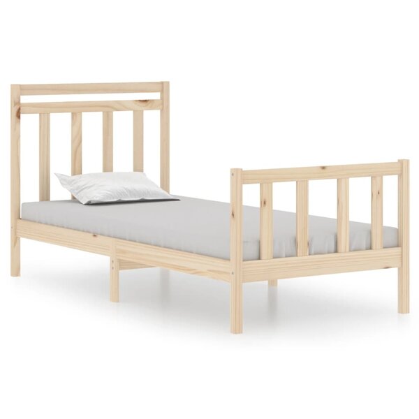 vidaXL Cadre de lit bois massif 90x190 cm simple