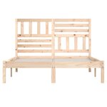 vidaXL Cadre de lit 120x190 cm petit double bois massif de pin