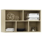 vidaXL Bibliothèque/Buffet Chêne sonoma 50x25x80 cm Bois d’ingénierie