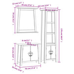 vidaXL Ensemble de meubles de salle de bain 3 Pièces bois de pin massif