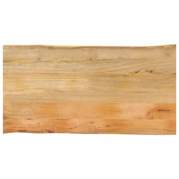 vidaXL Dessus de table 100x60x2 5 cm bord vivant bois massif manguier