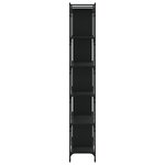 vidaXL Bibliothèque 6 niveaux noir 76x32x192 cm bois d'ingénierie
