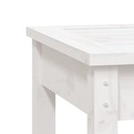 vidaXL Banc de jardin à 2 places blanc 159 5x44x45 cm bois massif pin