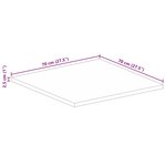 vidaXL Dessus de table 70x70x2 5 cm carré bois massif manguier