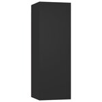 vidaXL Ensemble de meuble TV 8 Pièces Noir Bois d'ingénierie