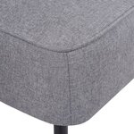 vidaXL Chaise de cocktail gris clair tissu