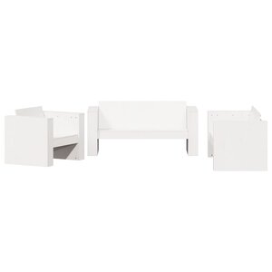 vidaXL Salon de jardin 2 Pièces blanc bois de pin massif