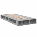 vidaXL Cadre de lit sonoma gris 100x200 cm bois d'ingénierie