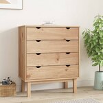 vidaXL Commode OTTA 76 5x39 5x90 cm Bois de pin massif