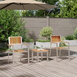 Ensemble de Salle à Manger de Jardin vidaXL en Bois Massif d'Acacia 3 pièces