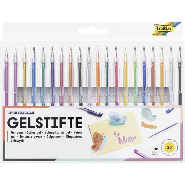 Stylo gel super selection  étui de 20 folia