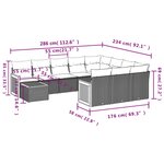 vidaXL Salon de jardin 11 Pièces avec coussins beige résine tressée