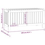 vidaXL Boîte de rangement de jardin 108x42 5x54 cm Bois massif de pin