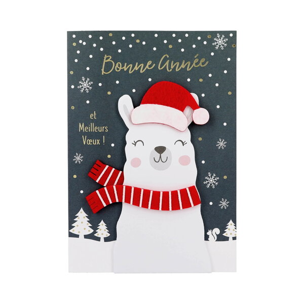 Carte de voeux - fêtes de fin d'année - bonne année et meilleurs voeux ! Renne