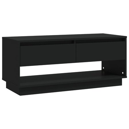 vidaXL Meuble TV Noir 102x41x44 cm Aggloméré