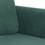 vidaXL Canapé à 3 places Vert foncé 180 cm Velours