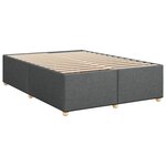 vidaXL Sommier à lattes de lit avec matelas Gris foncé 140x200cm Tissu