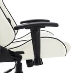 vidaXL Chaise de jeu Blanc et noir Cuir artificiel