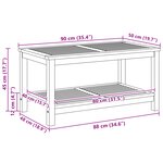 vidaXL Table Basse 90 x 50 x 45 cm Bois d'Acacia Massif