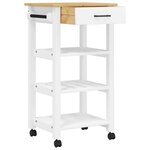 vidaXL Chariot de cuisine MONZA 48x40x90 cm bois massif de pin