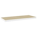 vidaXL Étagère flottante murale chêne et blanc 80x23 5x3 8 cm MDF