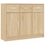 vidaXL Buffet chêne sonoma 91x28x75 cm bois d'ingénierie