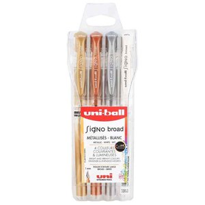 Stylo roller à encre gel signo broad um-153  étui de 4 uni-ball