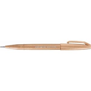 Stylo feutre brush sign pen ses 15  brun pentel arts