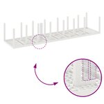 Ensemble de salle à manger jardin 17 pièces avec coussins en rotin blanc