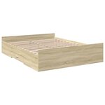 vidaXL Cadre de lit et tiroirs chêne sonoma 150x200 cm bois ingénierie
