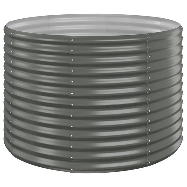 vidaXL Lit surélevé de jardin Acier enduit de poudre 100x100x68cm gris