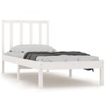 vidaXL Cadre de lit Blanc Bois de pin massif 90x190 cm Simple