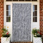 vidaXL Rideau anti-mouches argenté 100x230 cm chenille