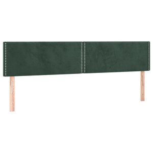 vidaXL Têtes de lit 2 Pièces Vert foncé 90x5x78/88 cm Velours