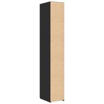 vidaXL Buffet haut noir 30x42 5x185 cm bois d'ingénierie