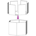 vidaXL Jardinière hexagone 69x60x45 cm acier inoxydable